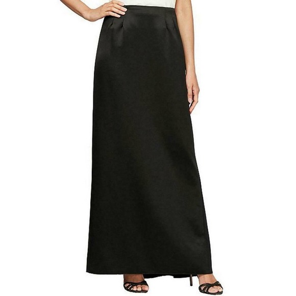 Brown Metallic High Rise Flared Maxi Skirt by Jessica McClintock main image 0